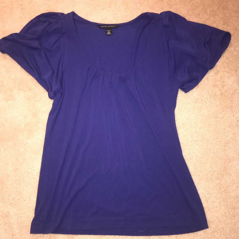 Blue banana republic butterfly sleeve blouse